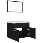 vidaXL Badmöbel-Set Schwarz Holzwerkstoff vidaXL Badmöbel-Set Schwarz Holzwerkstoff