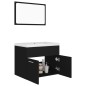 vidaXL Badmöbel-Set Schwarz Holzwerkstoff vidaXL Badmöbel-Set Schwarz Holzwerkstoff