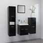 vidaXL Badmöbel-Set Schwarz Holzwerkstoff vidaXL Badmöbel-Set Schwarz Holzwerkstoff