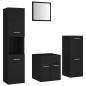 vidaXL Badmöbel-Set Schwarz Holzwerkstoff vidaXL Badmöbel-Set Schwarz Holzwerkstoff