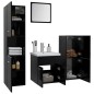 vidaXL Badmöbel-Set Schwarz Holzwerkstoff vidaXL Badmöbel-Set Schwarz Holzwerkstoff