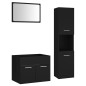 vidaXL Badmöbel-Set Schwarz Holzwerkstoff vidaXL Badmöbel-Set Schwarz Holzwerkstoff