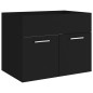 vidaXL Badmöbel-Set Schwarz Holzwerkstoff vidaXL Badmöbel-Set Schwarz Holzwerkstoff