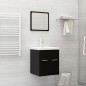 vidaXL Badmöbel-Set Schwarz Holzwerkstoff vidaXL Badmöbel-Set Schwarz Holzwerkstoff