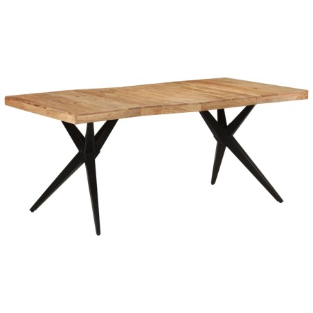 vidaXL Esstisch Schwarz 180x90x77 cm Massivholz Akazie 