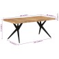 vidaXL Esstisch Schwarz 180x90x77 cm Massivholz Akazie vidaXL Esstisch Schwarz 180x90x77 cm Massivholz Akazie