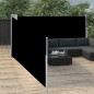 vidaXL Ausziehbare Seitenmarkise Schwarz 120 x 1000 cm vidaXL Ausziehbare Seitenmarkise Schwarz 120 x 1000 cm