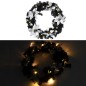 vidaXL Weihnachtskranz mit LED Schwarz 60 cm PVC vidaXL Weihnachtskranz mit LED Schwarz 60 cm PVC
