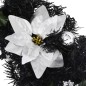vidaXL Weihnachtskranz mit LED Schwarz 60 cm PVC vidaXL Weihnachtskranz mit LED Schwarz 60 cm PVC