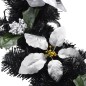 vidaXL Weihnachtskranz mit LED Schwarz 60 cm PVC vidaXL Weihnachtskranz mit LED Schwarz 60 cm PVC