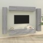 vidaXL 8-tlg. TV-Schrank-Set Grau Sonoma Holzwerkstoff vidaXL 8-tlg. TV-Schrank-Set Grau Sonoma Holzwerkstoff