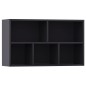 vidaXL Bücherregal/Sideboard Grau 50x25x80 cm Holzwerkstoff vidaXL Bücherregal/Sideboard Grau 50x25x80 cm Holzwerkstoff