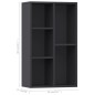 vidaXL Bücherregal/Sideboard Grau 50x25x80 cm Holzwerkstoff vidaXL Bücherregal/Sideboard Grau 50x25x80 cm Holzwerkstoff