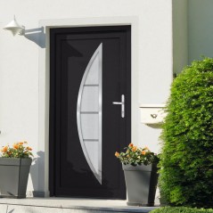 vidaXL Haustür Anthrazit 108x200 cm PVC