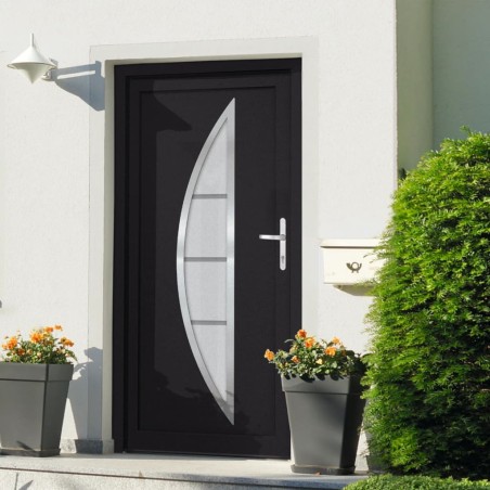 vidaXL Haustür Anthrazit 108x200 cm PVC