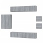 vidaXL 8-tlg. TV-Schrank-Set Grau Sonoma Holzwerkstoff vidaXL 8-tlg. TV-Schrank-Set Grau Sonoma Holzwerkstoff