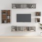 vidaXL 8-tlg. TV-Schrank-Set Grau Sonoma Holzwerkstoff vidaXL 8-tlg. TV-Schrank-Set Grau Sonoma Holzwerkstoff