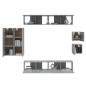 vidaXL 8-tlg. TV-Schrank-Set Grau Sonoma Holzwerkstoff vidaXL 8-tlg. TV-Schrank-Set Grau Sonoma Holzwerkstoff