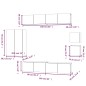 vidaXL 8-tlg. TV-Schrank-Set Grau Sonoma Holzwerkstoff vidaXL 8-tlg. TV-Schrank-Set Grau Sonoma Holzwerkstoff