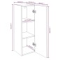 vidaXL TV-Schränke 4 Stk. Grau Sonoma 30,5x30x90 cm Holzwerkstoff vidaXL TV-Schränke 4 Stk. Grau Sonoma 30,5x30x90 cm Holzwerkstoff