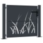 vidaXL Gartentor Anthrazit 105x105 cm Stahl Gras-Design vidaXL Gartentor Anthrazit 105x105 cm Stahl Gras-Design