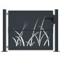vidaXL Gartentor Anthrazit 105x105 cm Stahl Gras-Design vidaXL Gartentor Anthrazit 105x105 cm Stahl Gras-Design