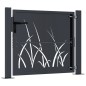 vidaXL Gartentor Anthrazit 105x105 cm Stahl Gras-Design vidaXL Gartentor Anthrazit 105x105 cm Stahl Gras-Design