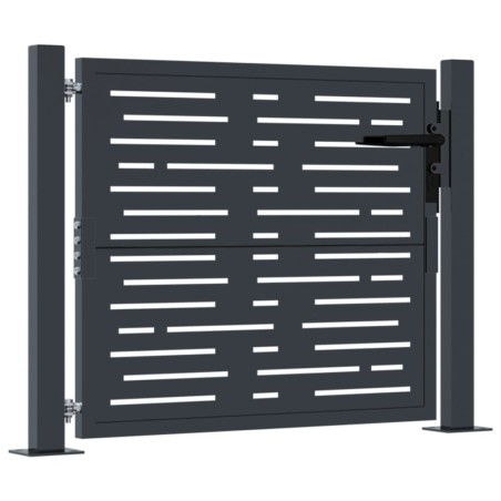 vidaXL Gartentor Anthrazit 105x80 cm Stahl Quadratisches Design