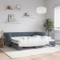 vidaXL Tagesbett Ausziehbar Dunkelgrau 90x200 cm Samt