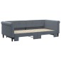 vidaXL Tagesbett Ausziehbar Dunkelgrau 90x200 cm Samt