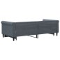 vidaXL Tagesbett Ausziehbar Dunkelgrau 90x200 cm Samt