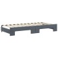 vidaXL Tagesbett Ausziehbar Dunkelgrau 90x200 cm Samt