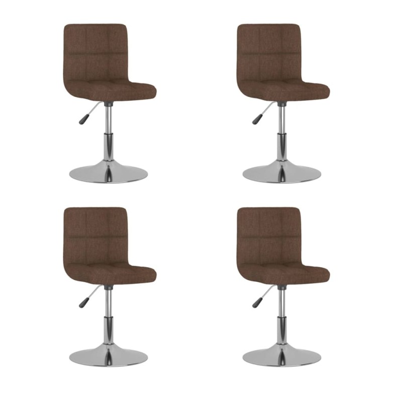 vidaXL Esszimmerstühle 4 Stk. Drehbar Braun Stoff vidaXL Esszimmerstühle 4 Stk. Drehbar Braun Stoff
