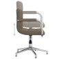 vidaXL Esszimmerstuhl Drehbar Taupe Stoff vidaXL Esszimmerstuhl Drehbar Taupe Stoff