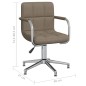 vidaXL Esszimmerstuhl Drehbar Taupe Stoff vidaXL Esszimmerstuhl Drehbar Taupe Stoff