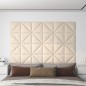 vidaXL Wandpaneele 12 Stk. Creme 30x30 cm Samt 0,54 m² vidaXL Wandpaneele 12 Stk. Creme 30x30 cm Samt 0,54 m²