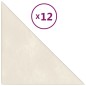 vidaXL Wandpaneele 12 Stk. Creme 30x30 cm Samt 0,54 m² vidaXL Wandpaneele 12 Stk. Creme 30x30 cm Samt 0,54 m²