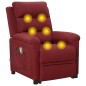 vidaXL Massagesessel mit Aufstehhilfe Weinrot Stoff vidaXL Massagesessel mit Aufstehhilfe Weinrot Stoff