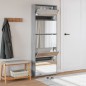 vidaXL Schuhschrank mit Spiegel 5 Fächer Grau Sonoma 63x17x169,5 cm vidaXL Schuhschrank mit Spiegel 5 Fächer Grau Sonoma 63x17x169,5 cm