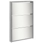 vidaXL Schuhschrank mit Spiegel 5 Fächer Grau Sonoma 63x17x169,5 cm vidaXL Schuhschrank mit Spiegel 5 Fächer Grau Sonoma 63x17x169,5 cm