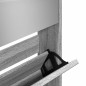 vidaXL Schuhschrank mit Spiegel 5 Fächer Grau Sonoma 63x17x169,5 cm vidaXL Schuhschrank mit Spiegel 5 Fächer Grau Sonoma 63x17x169,5 cm