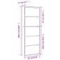 vidaXL Schuhschrank mit Spiegel 5 Fächer Grau Sonoma 63x17x169,5 cm vidaXL Schuhschrank mit Spiegel 5 Fächer Grau Sonoma 63x17x169,5 cm