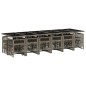 vidaXL 17-tlg. Garten-Essgruppe mit Kissen Grau Poly Rattan vidaXL 17-tlg. Garten-Essgruppe mit Kissen Grau Poly Rattan