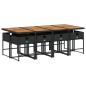 vidaXL 9-tlg. Garten-Essgruppe mit Kissen Schwarz Poly Rattan vidaXL 9-tlg. Garten-Essgruppe mit Kissen Schwarz Poly Rattan