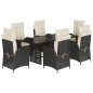 vidaXL 7-tlg. Garten-Essgruppe mit Kissen Schwarz Poly Rattan vidaXL 7-tlg. Garten-Essgruppe mit Kissen Schwarz Poly Rattan