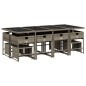 vidaXL 13-tlg. Garten-Essgruppe mit Kissen Grau Poly Rattan vidaXL 13-tlg. Garten-Essgruppe mit Kissen Grau Poly Rattan