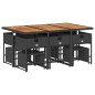 vidaXL 11-tlg. Garten-Essgruppe mit Kissen Schwarz Poly Rattan vidaXL 11-tlg. Garten-Essgruppe mit Kissen Schwarz Poly Rattan