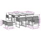 vidaXL 11-tlg. Garten-Essgruppe mit Kissen Schwarz Poly Rattan vidaXL 11-tlg. Garten-Essgruppe mit Kissen Schwarz Poly Rattan