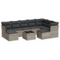 vidaXL 10-tlg. Garten-Sofagarnitur mit Kissen Hellgrau Poly Rattan vidaXL 10-tlg. Garten-Sofagarnitur mit Kissen Hellgrau Poly Rattan