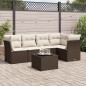 vidaXL 6-tlg. Garten-Sofagarnitur mit Kissen Braun Poly Rattan vidaXL 6-tlg. Garten-Sofagarnitur mit Kissen Braun Poly Rattan